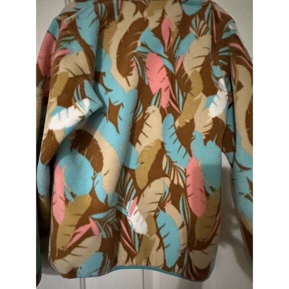 Patagonia Synchilla Snap-T Fleece Pullover Teal Pink Floral Camo Medium - Picture 4 of 11